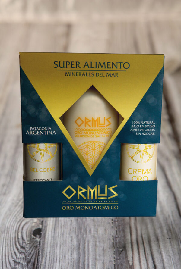 KIT FRECUENCIAL Ormus + Crema de Oro liviana 200 ml + Gel de Cobre 200 ml