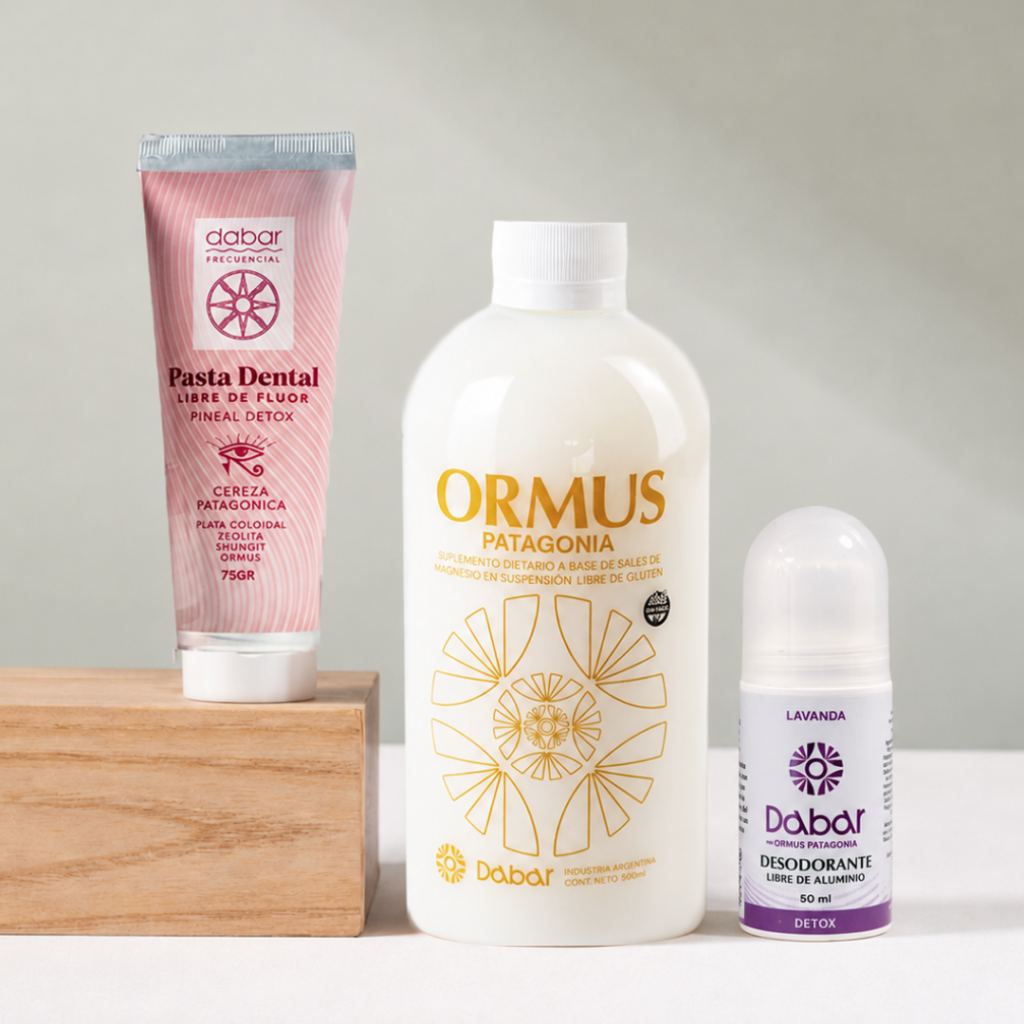 Kit Bienestar: Ormus, Pasta Dental Sin Fluor & Desodorante Sin aluminio.