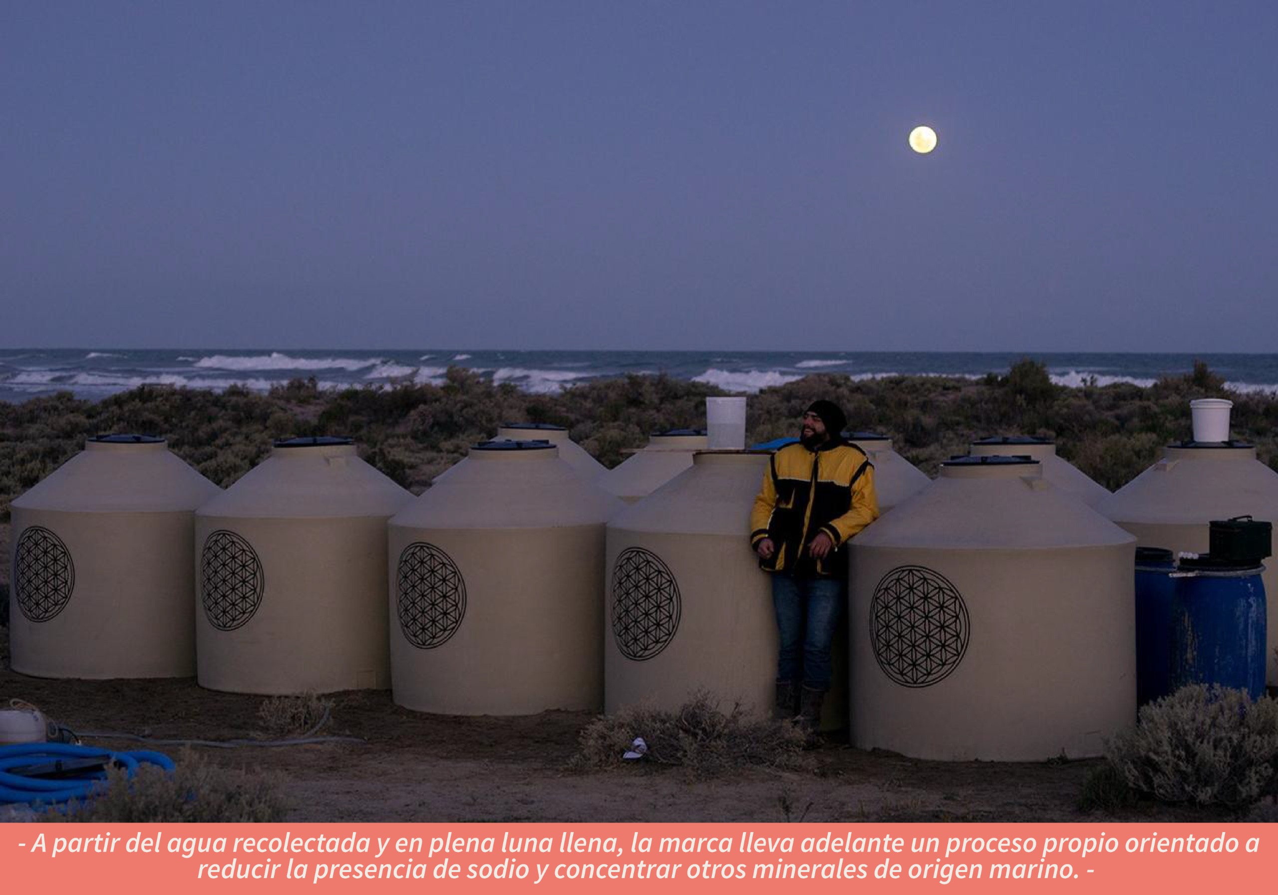 Tanques de agua en luna llena de Ormus Patagonia